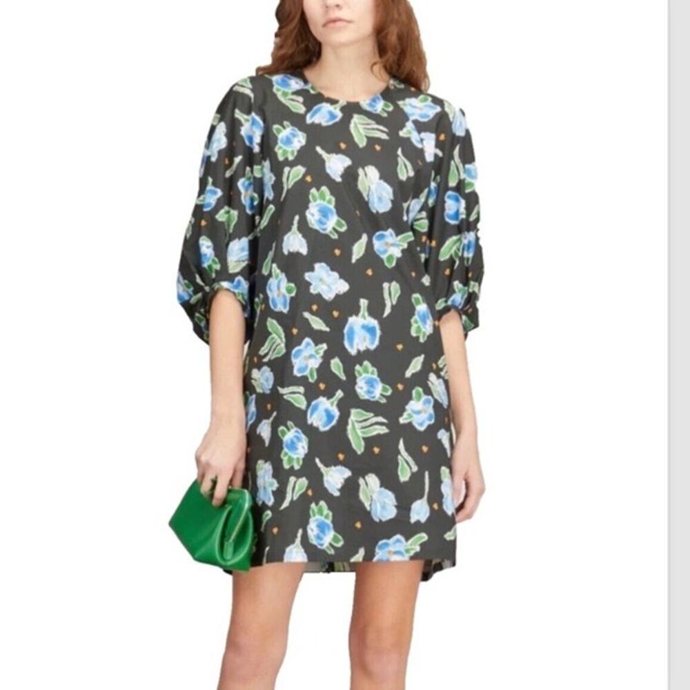 Baum Und Pferdgarten Althea Floral Mini Dress Women's Black Size 34 US 4